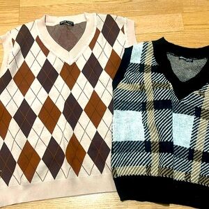 Shein size large sweater vest set never worn